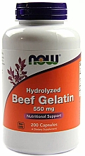 Kapsułki z żelatyną wołową 550 mg - Now Foods Beef Gelatin — Zdjęcie N1