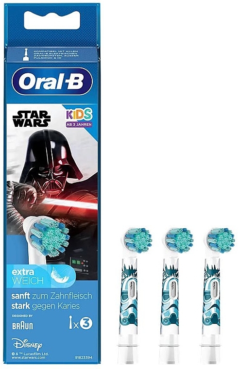 Wymienna główka do elektrycznej szczoteczki do zębów, 3 szt. - Oral-B Kids Star Wars Extra Soft — Zdjęcie N1