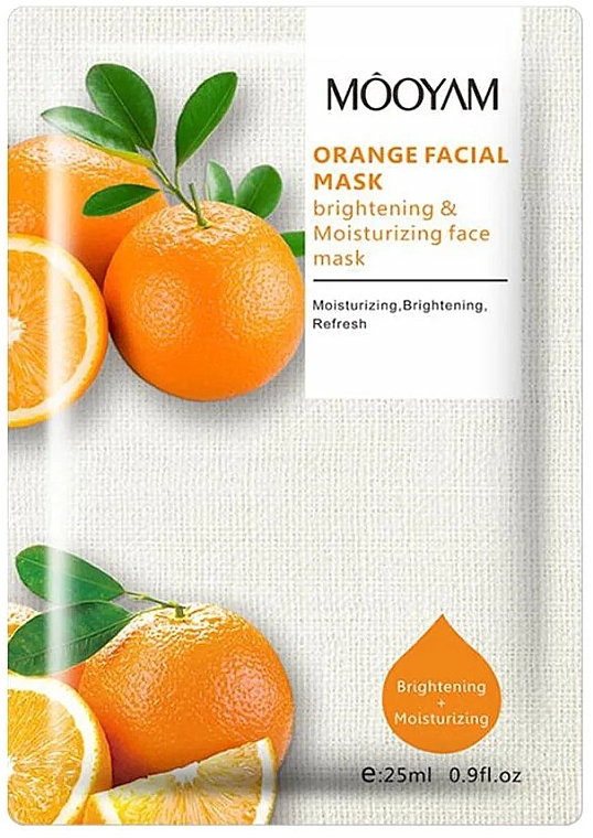 Rozjaśniająca maska nawilżająca z ekstraktem pomarańczowym - Mooyam Orange Facial Mask — Zdjęcie N1