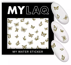 Kup Naklejki na paznokcie, My Gold Butterfly Sticker - MylaQ My Water Sticker 