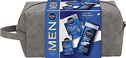 Zestaw dla mężczyzn - NIVEA MEN Anti-Age Hyaluron Set (sh/gel/250ml + after/sh/balm/100ml + f/cr/50ml + bag/1pcs) — Zdjęcie N1