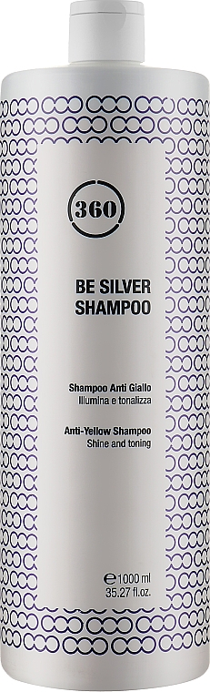 Szampon do włosów przeciw żółtym odcieniom, Srebrny blond - 360 Be Silver Shampoo — Zdjęcie N2