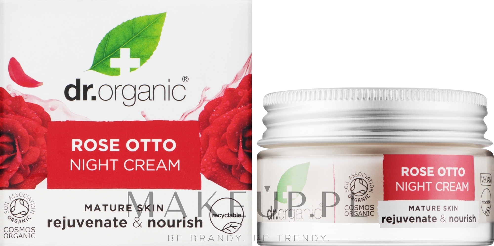 Krem do twarzy na noc Róża - Dr Organic Rose Night Cream — Zdjęcie 50 ml