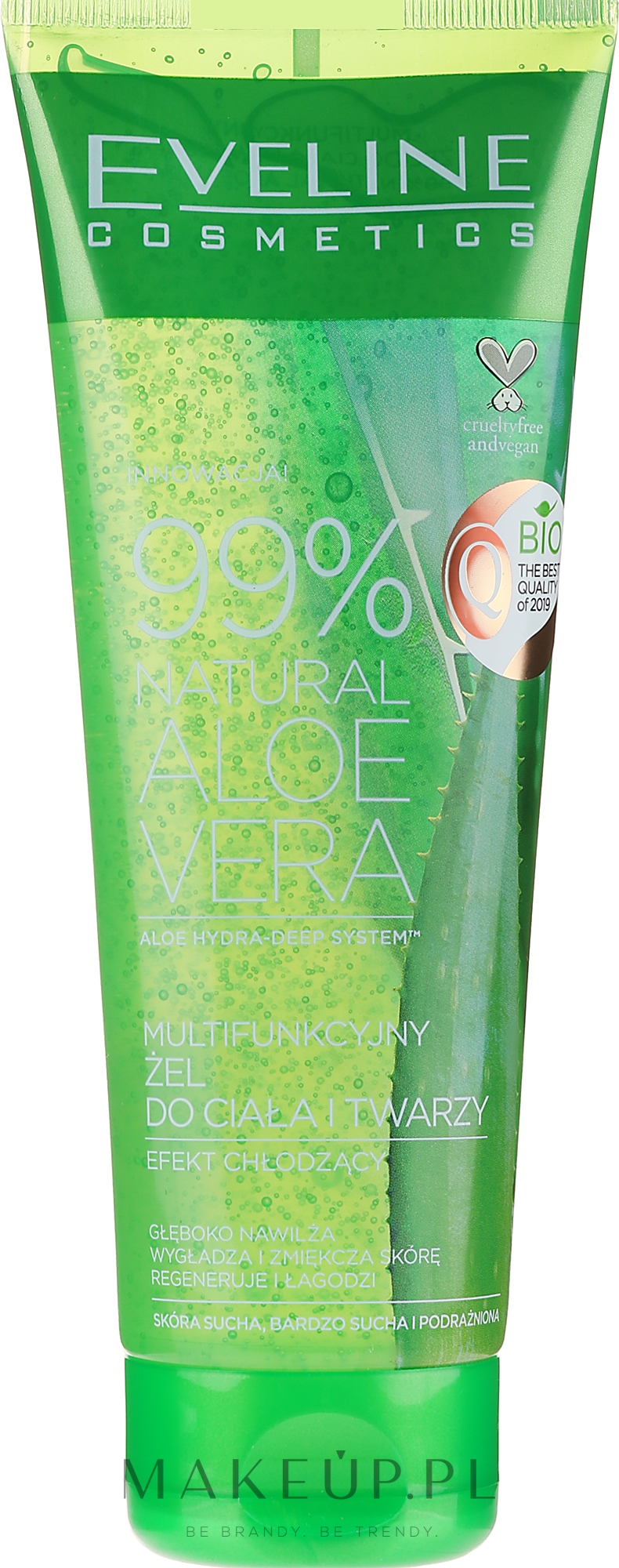 Multifunkcyjny żel do ciała i twarzy - Eveline Cosmetics 99% Natural Aloe Vera Multifunctional Body & Face Gel — Zdjęcie 250 ml