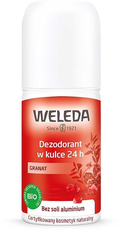 Dezodorant w kulce Granat - Weleda Pomegranate 24h Deo Roll-On