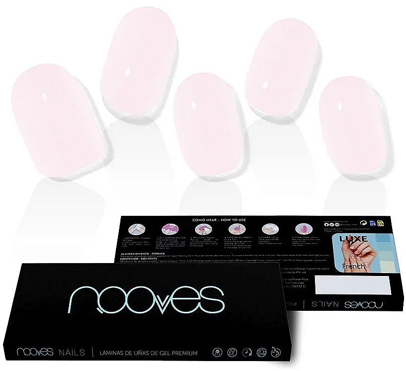 Zestaw żelowych naklejek na paznokcie - Nooves Premium Luxe Solid Pale Rose — Zdjęcie N2