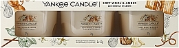 Kup Zestaw - Yankee Candle Soft Wool & Amber (candle/3x37g)