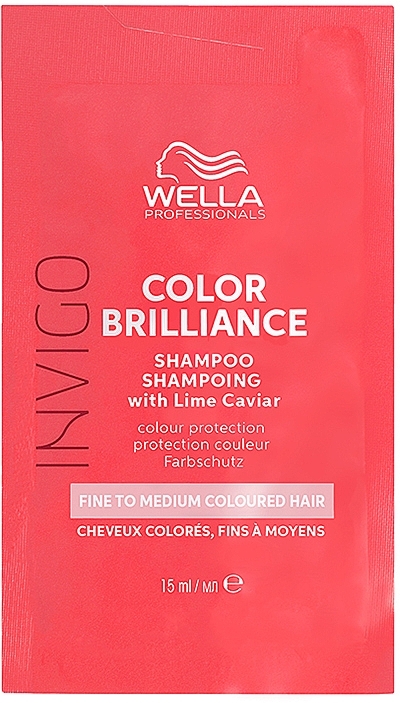 Szampon do włosów farbowanych - Wella Professionals Invigo Color Brilliance Color Shampoo (saszetka)  — Zdjęcie N1