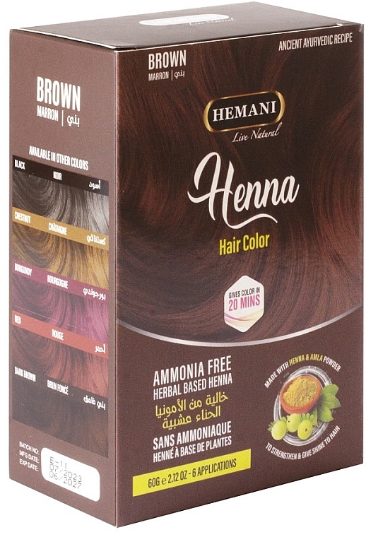 Henna do włosów - Hemani Henna Natural Hair Color — Zdjęcie N2