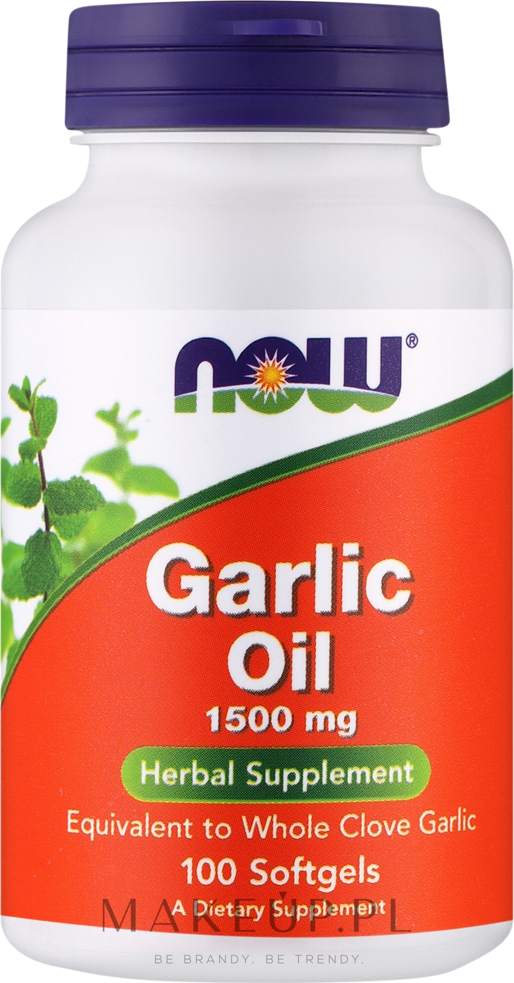 Olej z czosnku w kapsułkach 1500 mg - Now Foods Garlic Oil — Zdjęcie 100 szt.