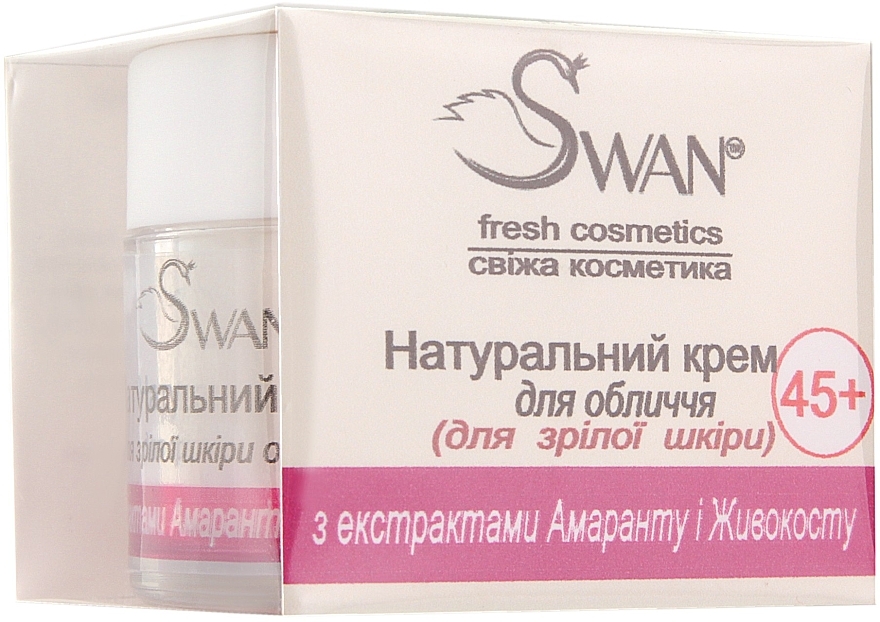 Naturalny krem do cery dojrzałej z ekstraktami z amarantusa i żywokostu - Swan Face Cream