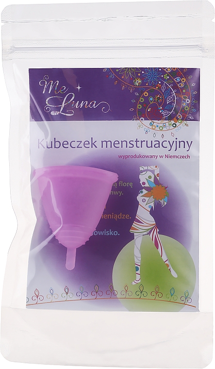 Kubeczek menstruacyjny, miękki, rozmiar M, różowy - MeLuna Soft Menstrual Cup Stem — Zdjęcie N1