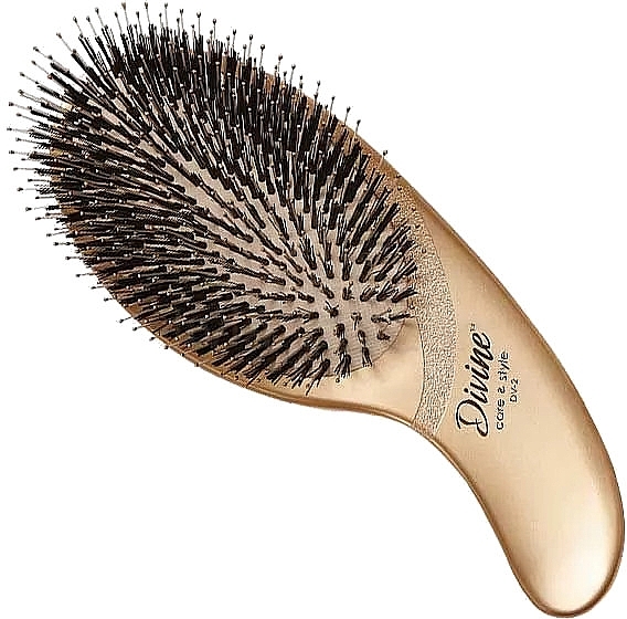 Szczotka do włosów, włosie mieszane, złota - Olivia Garden Expert Care Curve Boar & Nylon Bristles Gold — Zdjęcie N1