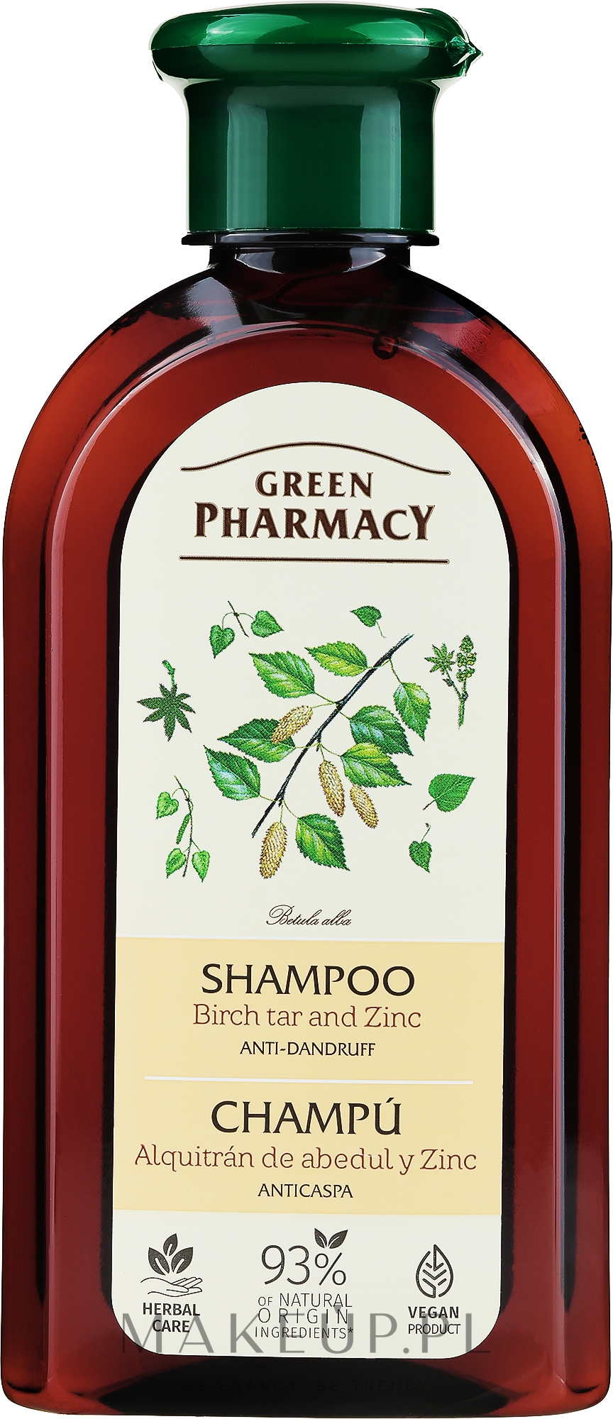 Szampon do włosów Brzoza i olej rycynowy - Green Pharmacy — Zdjęcie 350 ml
