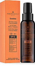 Kup Nawilżający spray do twarzy i ciała z ochroną przed słońcem - Philip Martin's Sunshine SPF 15 Spray