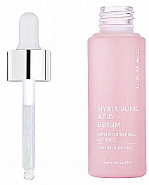Regenerujące serum do twarzy z kwasem hialuronowym i jagodami goji - LAMEL Make Up Hyaluronic Acid Serum — Zdjęcie N1