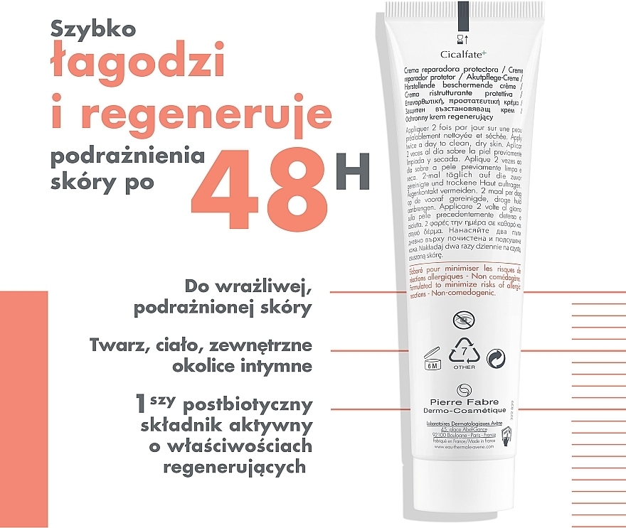 Regenerujący krem ochronny - Avene Cicalfate+ Repairing Protective Cream — Zdjęcie N5