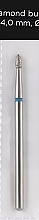 Frez diamentowy, podłużny, 1,8 mm, L-4 mm, niebieski - Head The Beauty Tools — Zdjęcie N1