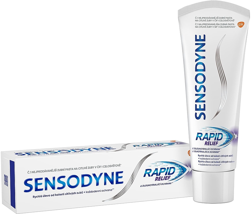 PRZECENA! Pasta do wrażliwych zębów - Sensodyne Rapid Relief * — Zdjęcie N1