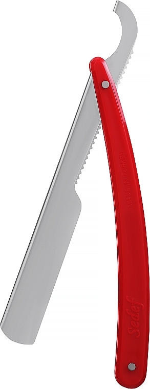 Brzytwa do golenia z plastikowym uchwytem, czerwona - Sedef Plastic Handle Straight Razor — Zdjęcie N1