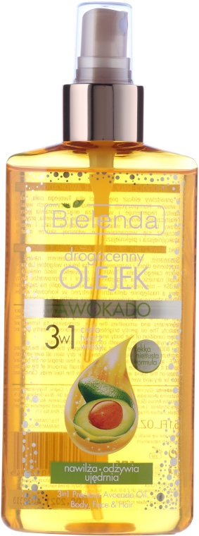 Drogocenny olejek awokado do ciała, twarzy i włosów 3 w 1 - Bielenda Precious Avocado Oil 3in1 — Zdjęcie N2
