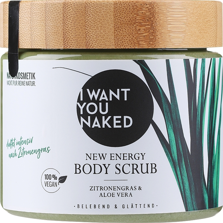 Peeling do ciała Lemon Grass & Aloe Vera - I Want You Naked New Energy Body Scrub — Zdjęcie N1