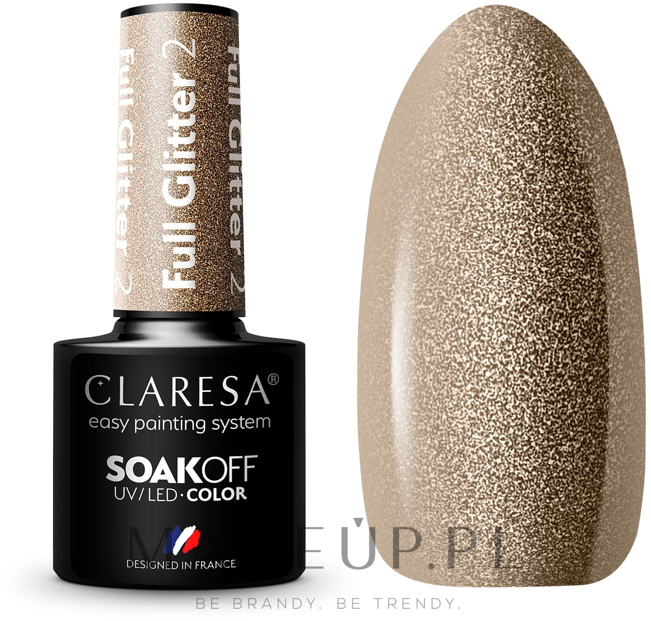 Żelowy lakier do paznokci - Claresa Full Glitter SoakOff UV/LED Color — Zdjęcie 2