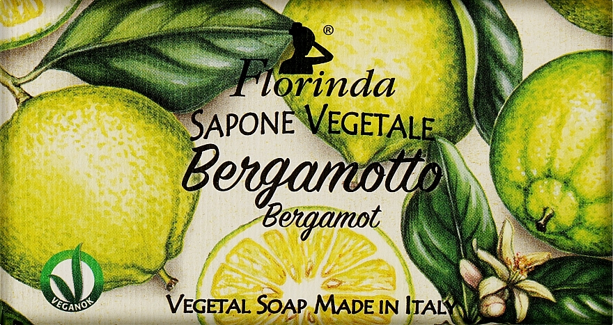 Mydło naturalne w kostce Bergamotka - Florinda Bergamot Natural Soap — Zdjęcie N1