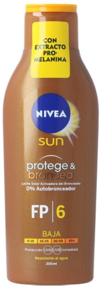 Przeciwsłoneczny balsam opalizujący do ciała SPF 6 - Nivea Sun Protect & Bronze Tan Activating Lotion — фото N2