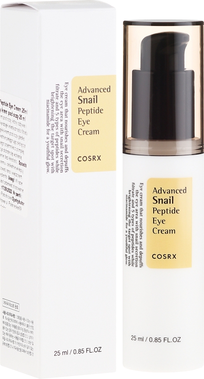 Nawilżająco-odżywczy krem pod oczy ze śluzem ślimaka - Cosrx Advanced Snail Peptide Eye Cream