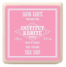 Zestaw - Institut Karite Shea Soap Trio Rose, Lavender and Cherry Blossom (soap/100g + soap/100g + soap/100g) — Zdjęcie N2