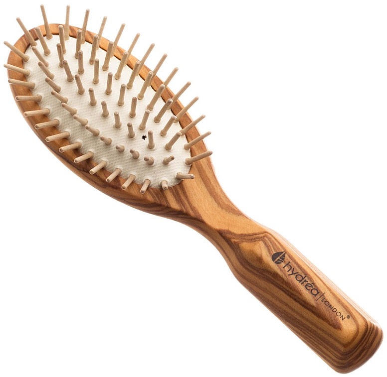 Antystatyczna podróżna szczotka do włosów z drewna oliwnego - Hydrea London Olive Wood Anti-Static Travel Hair Brush — Zdjęcie N1