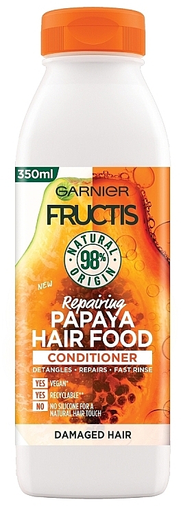 Rewitalizująca odżywka do włosów Papaja - Garnier Fructis Repairing Papaya Hair Food Conditioner — Zdjęcie N1