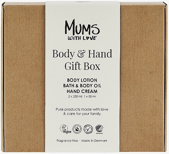 Zestaw - Mums With Love Body & Hand Gift Box (lotion/250ml + cr/hand/50ml + oil/body/250ml) — Zdjęcie N1
