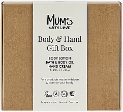 Zestaw - Mums With Love Body & Hand Gift Box (lotion/250ml + cr/hand/50ml + oil/body/250ml) — Zdjęcie N1