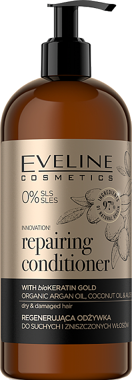 Regenerująca odżywka do włosów suchych i zniszczonych - Eveline Cosmetics Organic Gold — фото N1