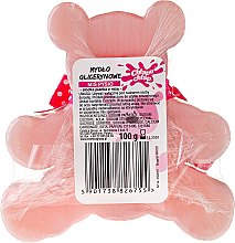 Glicerynowe mydło o zapachu słodkiej pianki z różą Miś Pysio - Chlapu Chlap — Zdjęcie N2