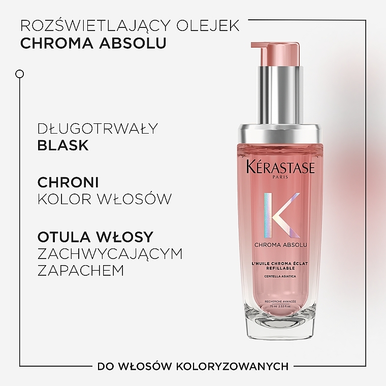 Olejek nabłyszczający do włosów - Kerastase Chroma Absolu Radiance Sublimating Oil Refillable (jednostka zamienna) — Zdjęcie N6