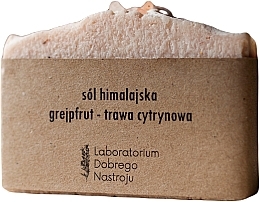 Mydło naturalne Sól himalajska, grejpfrut i trawa cytrynowa - Laboratorium Dobrego Nastroju — Zdjęcie N1