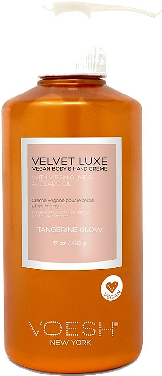 Krem do ciała i rąk z oliwą z oliwek i awokado - Voesh Velvet Luxe Tangerine Glow Vegan Body&Hand Creme — Zdjęcie N4