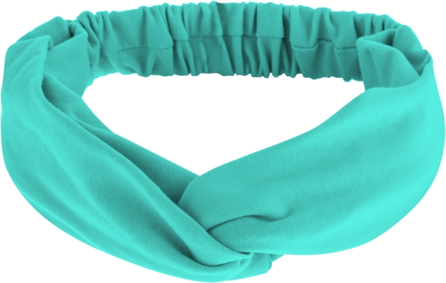 Miętowa opaska na głowę Knit Twist - MAKEUP — Zdjęcie N1
