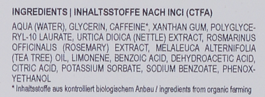 Ampułki do włosów z organiczną kofeiną - Styx Naturcosmetic Hair Ampoule With Organic Caffeine Activate — Zdjęcie N4