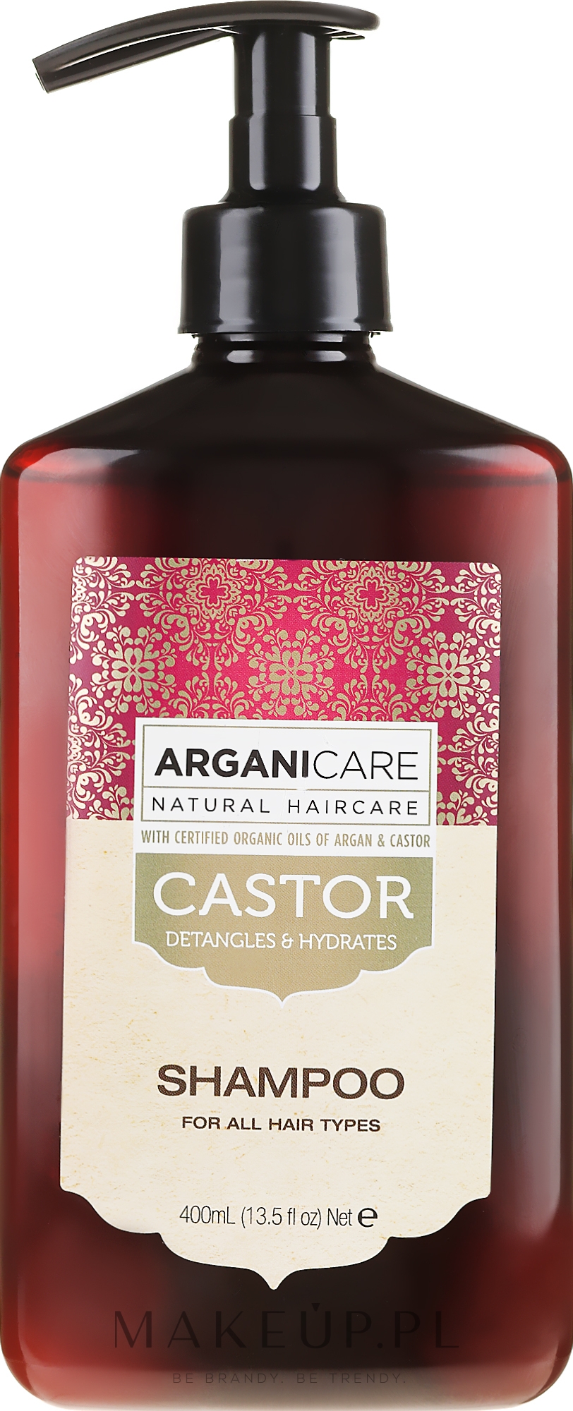 Szampon przyspieszający porost włosów - Arganicare Castor Oil Shampoo — Zdjęcie 400 ml