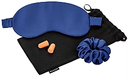 Kup Niebieski komplet do spania w prezentowym etui Relax Time - MAKEUP Gift Set Blue Sleep Mask, Scrunchie, Ear Plugs