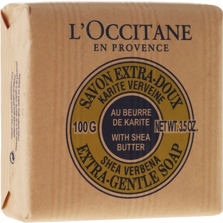Delikatne mydło w kostce Masło shea - L'Occitane Shea Butter-Verbena Extra-Gentle Soap