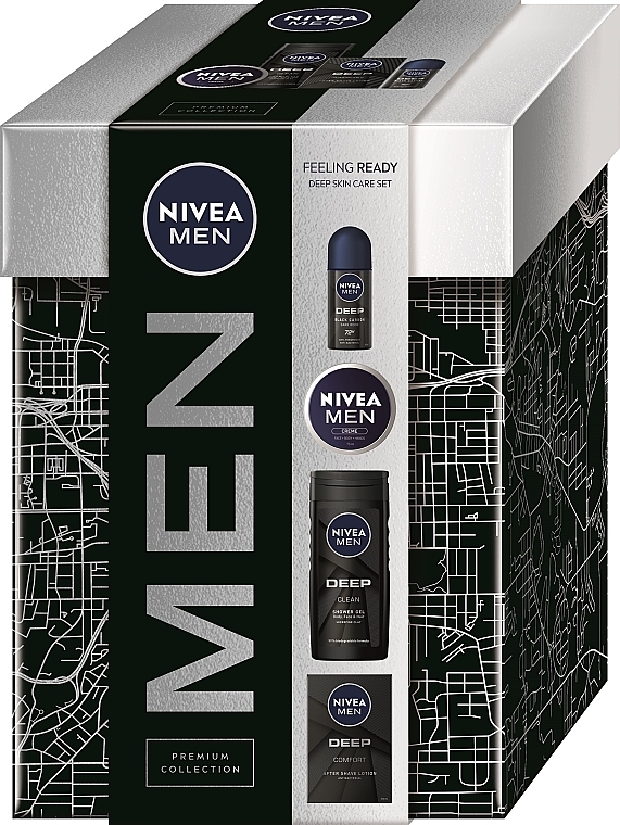 Zestaw dla mężczyzn - NIVEA MEN Feeling Ready Set (sh/gel/250ml + after/sh/lot/100ml + deo/50ml + b/cr/75ml) — Zdjęcie N1