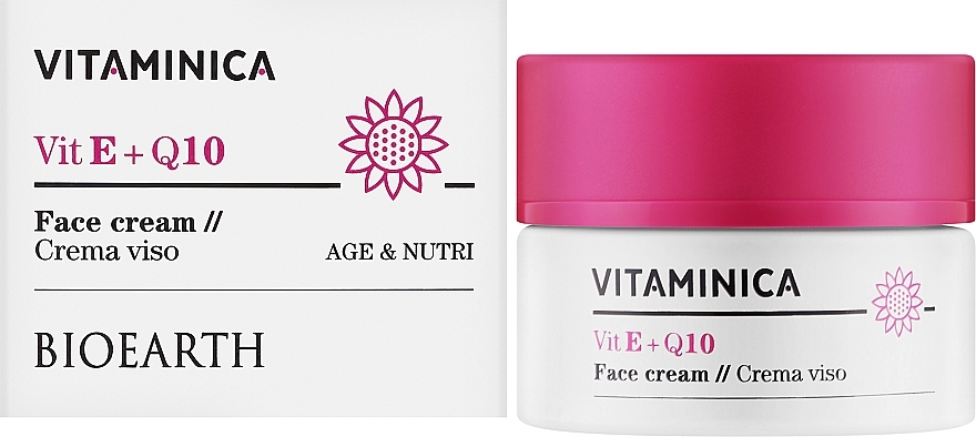 Krem do twarzy - Bioearth Vitaminica Vit E + Q10 Face Cream — Zdjęcie N2