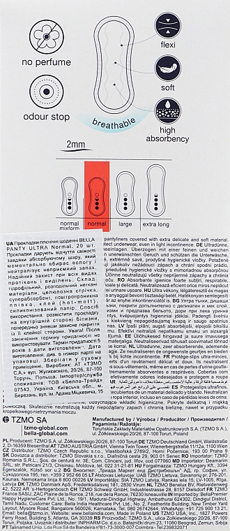 Wkładki higieniczne Panty Ultra Normal, 50 szt. - Bella — Zdjęcie N2