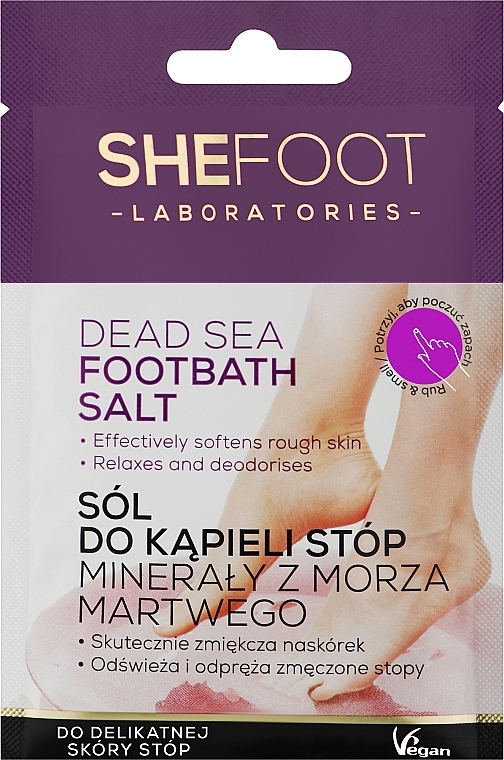 Sól do kąpieli stóp z minerałami z Morza Martwego - SheFoot Foothbath Salt — Zdjęcie N1