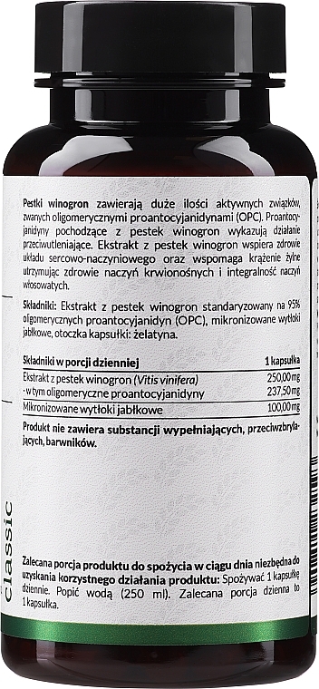 Suplement diety Pestki winogron - Pharmovit Grape Seeds 95% Extract — Zdjęcie N2